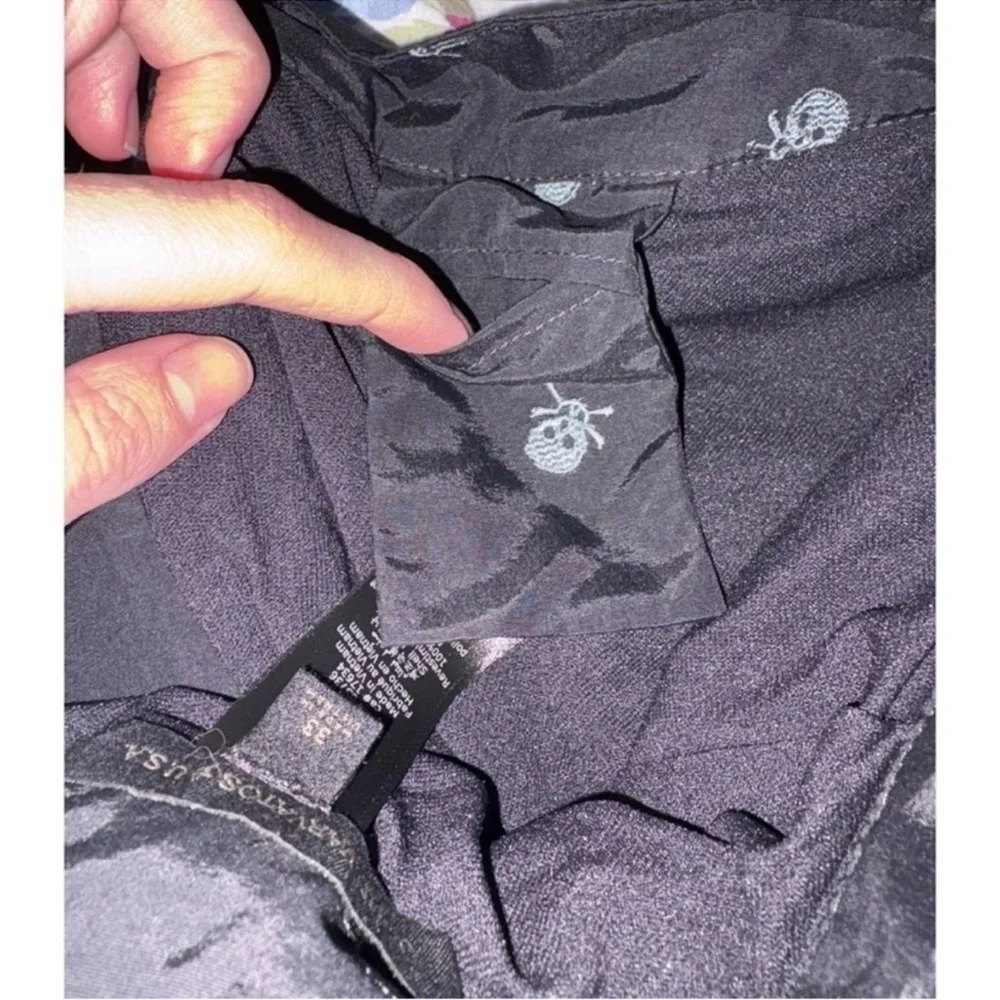 John Varvatos USA Malibu Skull Print black and grey Swim Trunks Shorts